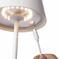 Zewnętrzna lampka stołowa JUSTIN biały LED 2,2W 2700 -3000K IP54 barwa światła zmienna Lucide 27888/04/31 | 5411212271938 noxbox lampynox www.lampynox.pl