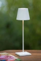 Zewnętrzna lampka stołowa JUSTIN biały LED 2,2W 2700 -3000K IP54 barwa światła zmienna Lucide 27888/04/31 | 5411212271938 noxbox lampynox www.lampynox.pl