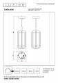Zewnętrzna lampa wisząca GARLAND czarny Ø15 cm. E27 IP44 Lucide 27824/01/30 | 5411212272157 noxbox lampynox www.lampynox.pl