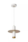 SELIN Biały | Miedź GU10 śr. 25cm. IP44 Łazienkowa lampa wisząca