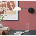 Kinkiet na wysięgniku Kjøbenhavn dł. 60 cm Opal | Czarny G9 noxbox lampynox www.lampynox.pl