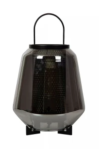 SISKA szary przydymiony Ø23 cm. E27 Lampka stołowa