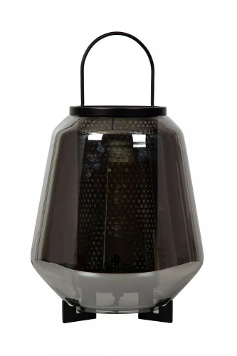 Lampka stołowa SISKA szary przydymiony Ø23 cm. E27 Lucide 45503/01/65 | 5411212452306 noxbox lampynox www.lampynox.pl