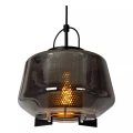 Lampa wisząca SISKA szary przydymiony Ø30 cm. E27 Lucide 45404/01/65 | 5411212452313 noxbox lampynox www.lampynox.pl