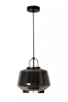 SISKA szary przydymiony Ø30 cm. E27 Lampa wisząca