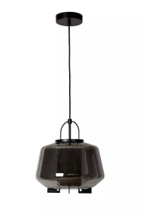 SISKA szary przydymiony Ø30 cm. E27 Lampa wisząca