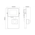 Naświetlacz LED Slim PIR 10W 3000K IP65 czujnik ruchu i zmierzchu ecolight EC79877 | 5901986798774 noxbox lampynox www.lampynox.pl