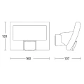 Naświetlacz z czujnikiem ruchu i zmierzchu XLED curved S biały LED PIR 9,3W 3000K IP44 Steinel ST012083 | 4007841012083 noxbox lampynox www.lampynox.pl