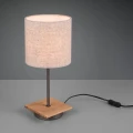 Lampka stołowa ELMAU Beżowa Tkanina E14 Trio 502100130 | 4017807473476 noxbox lampynox www.lampynox.pl