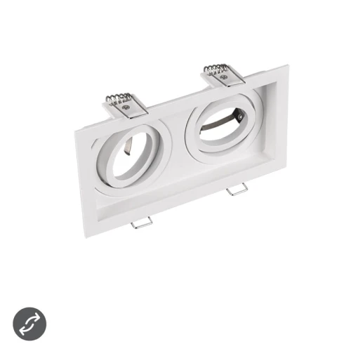 Oczko sufitowe regulowany kierunek świecenia KENAI Biały Mat 2 x GU10 Trio 651600231 | 4017807456011 noxbox lampynox www.lampynox.pl