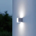 Kinkiet zewnętrzny z czujnikiem ruchu i zmierzchu sterowany aplikacją L 830 SC iHF Connect srebrna LED 9W 3000K IP44 steinel 055509 | 4007841055509 noxbox lampynox www.lampynox.pl