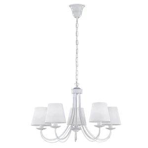 CORTEZ Biała Lampa wisząca 5 x E14