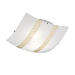 NIKOSIA Złota Szklana 2 x E27 Lampa sufitowa 
