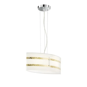 NIKOSIA Złota Szklana 2 x E27 Lampa wisząca 