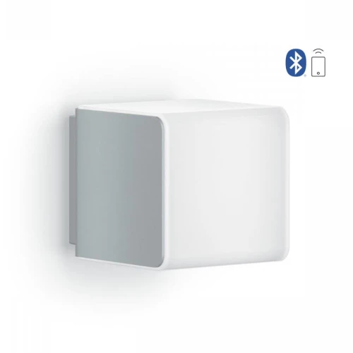 Kinkiet zewnętrzny z czujnikiem ruchu i zmierzchu sterowany aplikacją L 830 SC iHF Connect srebrna LED 9W 3000K IP44 steinel 055509 | 4007841055509 noxbox lampynox www.lampynox.pl