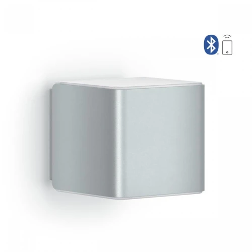 Kinkiet zewnętrzny z czujnikiem ruchu i zmierzchu sterowany aplikacją L 840 SC iHF Connect srebrny LED 9W 3000K IP44 steinel 055547 | 4007841055547 noxbox lampynox www.lampynox.pl