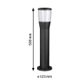 Lampa ogrodowa stojąca odporny na sól morską BAKO antracyt wys. 50 cm. E14 IP44 paulmann 94741 | 4000870947418 noxbox lampynox www.lampynox.pl