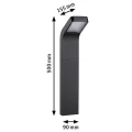Lampa ogrodowa stojąca odporny na sól morską KULMA antracyt wys. 50 cm. LED 7,5W 3000K IP44 paulmann 94746 | 4000870947463 noxbox lampynox www.lampynox.pl