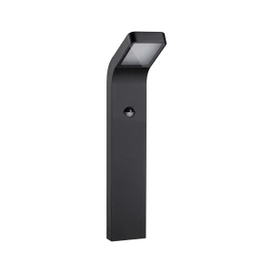 KULMA antracyt wys. 50 cm. PIR LED 7,5W 3000K IP44 Lampa ogrodowa stojąca z czujnikiem ruchu i zmierzchu odporna na sól morską 