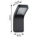 Kinkiet zewnętrzny odporny na sól morską KULMA antracyt LED 7,5W 3000K IP44 paulmann 94744 | 4000870947449 noxbox lampynox www.lampynox.pl