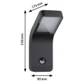 Kinkiet zewnętrzny z czujnikiem ruchu i zmierzchu odporny na sól morską KULMA antracyt PIR LED 7,5W 3000K IP44 paulmann 94745 | 4000870947456 noxbox lampynox www.lampynox.pl