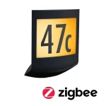 Padea antracyt Smart Home Zigbee PIR LED DIM 8,2W 2200-3000K IP44 Kinkiet zewnętrzny z numerem domu ściemnialny sterowany aplikacją z czujnikiem ruchu i zmierzchu