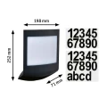 Kinkiet zewnętrzny z numerem domu ściemnialny sterowany aplikacją z czujnikiem ruchu i zmierzchu Padea antracyt Smart Home Zigbee PIR LED DIM 8,2W 2200-3000K IP44 paulmann 94509 | 4000870945094 noxbox lampynox www.lampynox.pl