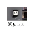 Kinkiet zewnętrzny z numerem domu ściemnialny sterowany aplikacją z czujnikiem ruchu i zmierzchu Padea antracyt Smart Home Zigbee PIR LED DIM 8,2W 2200-3000K IP44 paulmann 94509 | 4000870945094 noxbox lampynox www.lampynox.pl