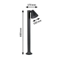 Lampa ogrodowa stojąca, regulowany kierunek świecenia Trian antracyt wys. 60cm. GU10 IP44 paulmann 94735 | 4000870947357 noxbox lampynox www.lampynox.pl
