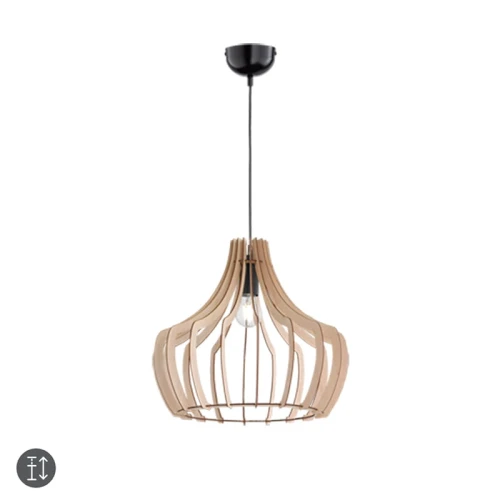 Lampa wisząca WOOD E27 Drewniana Regulowana RL R30253830 |  4017807301915 noxbox lampynox www.lampynox.pl
