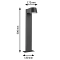 Lampa ogrodowa stojąca CAPEA antracyt wys. 50cm. LED COB 6W 3000K IP44 paulmann 94454 | 4000870944547 noxbox lampynox www.lampynox.pl