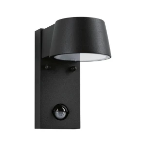 CAPEA antracyt LED COB PIR 6W 3000K IP44 Kinkiet zewnętrzny z czujnikiem ruchu i zmierzchu
