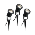 Zestaw trzech reflektorów ogrodowych 3 x Special Line czarny LED GU10 3,5W 3000K IP65 paulmann 98897 | 4000870988978 noxbox lampynox www.lampynox.pl
