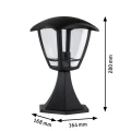 Lampa zewnętrzna stojąca Classic Curved czarny wys. 28cm. E27 IP44 paulmann 94393 | 4000870943939 noxbox lampynox www.lampynox.pl