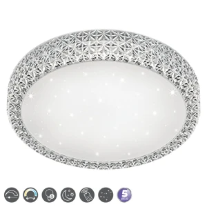 PEGASUS Biała LED 27W 3000K - 5500K Ściemnialna Gwieździsty efekt Pilot Lampa sufitowa 