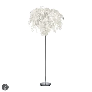 LEAVY Biały | chrom Ø 70cm. 3xE14 Lampa podłogowa stojąca