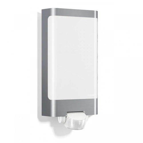 Kinkiet zewnętrzny z czujnikiem ruchu i zmierzchu L 240 S stalowy PIR LED 9,3W 3000K IP44 steinel 010461 | 4007841010461 noxbox lampynox www.lampynox.pl