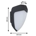 Kinkiet zewnętrzny ściemnialny sterowany aplikacją z czujnikiem ruchu i zmierzchu Ikosea antracyt Smart Home Zigbee PIR LED DIM 4,4W 2200-3000K IP44 paulmann 94516 | 4000870945162 noxbox lampynox www.lampynox.pl