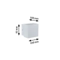 Kinkiet zewnętrzny regulowany Cybo biały LED 2x3,5W 2700K IP65 paulmann 18003 | 4000870180037 noxbox lampynox www.lampynox.pl