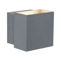 Kinkiet zewnętrzny regulowany Cybo szary LED 2x3,5W 2700K IP65 paulmann 18002 | 4000870180020 noxbox lampynox www.lampynox.pl