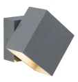Kinkiet zewnętrzny regulowany Cybo szary LED 2x3,5W 2700K IP65 paulmann 18002 | 4000870180020 noxbox lampynox www.lampynox.pl