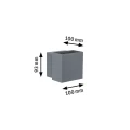 Kinkiet zewnętrzny regulowany Cybo szary LED 2x3,5W 2700K IP65 paulmann 18002 | 4000870180020 noxbox lampynox www.lampynox.pl