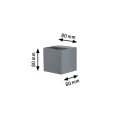 Kinkiet zewnętrzny z regulowanym kątem świecenia Cybo szary LED 2x3W 2700K IP65 paulmann 18000 | 4000870180006 noxbox lampynox www.lampynox.pl