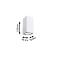 Kinkiet zewnętrzny FLAME biały LED 2x3,5W 3000K IP44 paulmann 94330 | 4000870943304 noxbox lampynox www.lampynox.pl
