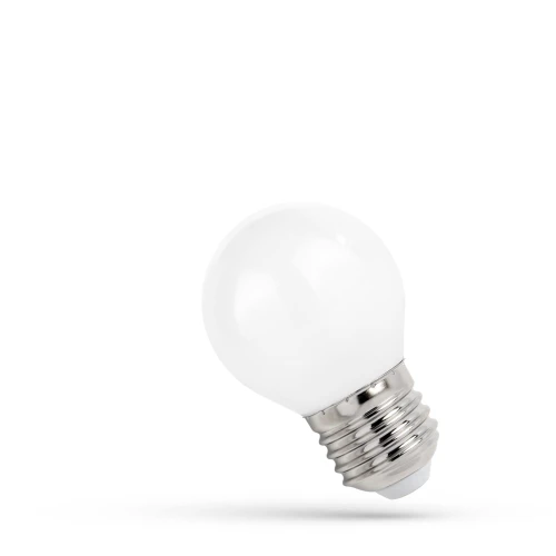 LED COG KULKA E27 230V 1W  WW 3000K BARWA CIEPŁA MILKY WOJ+14585 | 5902650593923 noxbox lampynox www.lampynox.pl