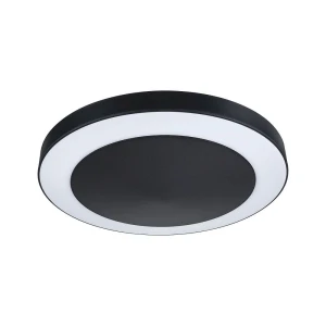 Circula antracyt Ø32 cm. PIR LED 14W 3000K IP44 Zewnętrzna lampa sufitowa odporna na sól morską z czujnikiem ruchu i zmierzchu 