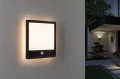 Lamina czarny PIR LED 14,5W 3000K IP44 Zewnętrzna lampa sufitowo-ścienna odporna na sól morską z czujnikiem ruchu i zmierzchu paulmann 94665 | 4000870946657 noxbox lampynox www.lampynox.pl