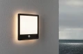 Lamina czarny PIR LED 14,5W 3000K IP44 Zewnętrzna lampa sufitowo-ścienna odporna na sól morską z czujnikiem ruchu i zmierzchu paulmann 94665 | 4000870946657 noxbox lampynox www.lampynox.pl