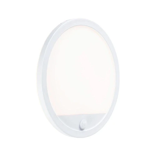 Zewnętrzna lampa sufitowo-ścienna odporna na sól morską z czujnikiem ruchu i zmierzchu Lamina biały Ø28 cm. PIR LED 14,5W 3000K IP44 paulmann 94662 | 4000870946626 noxbox lampynox www.lampynox.pl