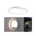 Zewnętrzna lampa sufitowo-ścienna odporna na sól morską z czujnikiem ruchu i zmierzchu Lamina biały Ø28 cm. PIR LED 14,5W 3000K IP44 paulmann 94662 | 4000870946626 noxbox lampynox www.lampynox.pl